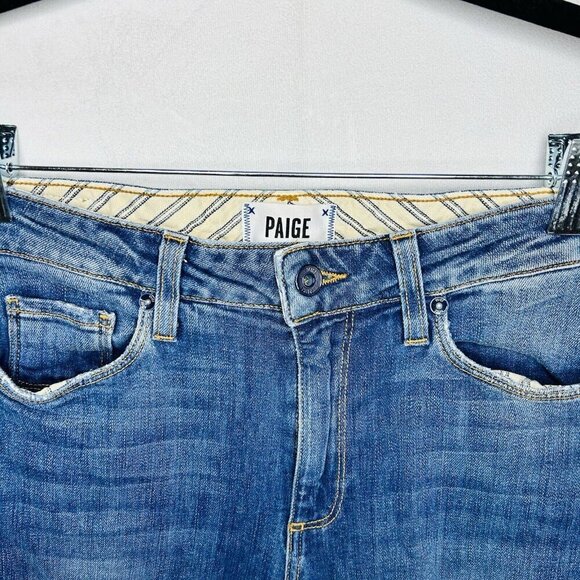 PAIGE Carter Slim Distressed Jeans In Amanda Destructed Size 28 (28x27) - Picture 6 of 11